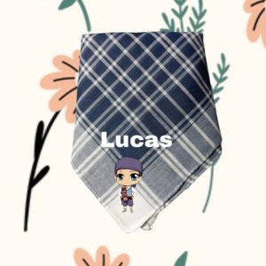 F15- PAÑUELO FALLERO PERSONALIZADO CON NOMBRE Y DIBUJO