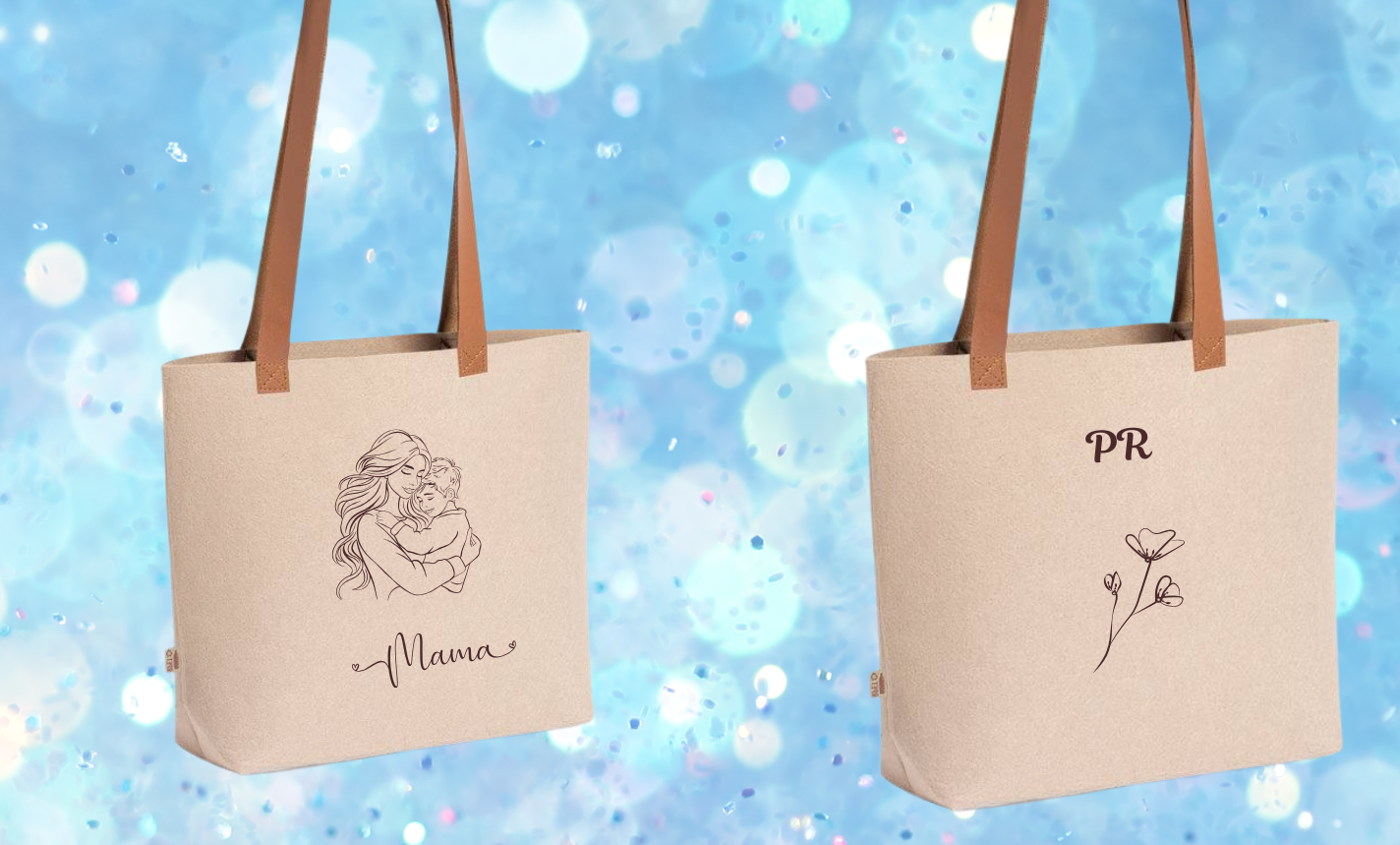 M2-BOLSO FIELTRO MARRÓN - Imagen 3