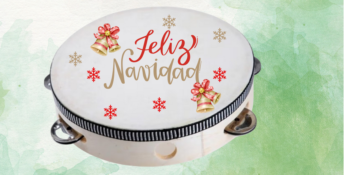 X1- PANDERETA NAVIDEÑA PERSONALIZADA