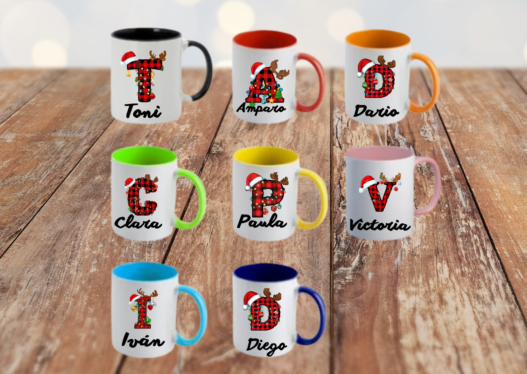 TB3- TAZAS COLORES NAVIDAD