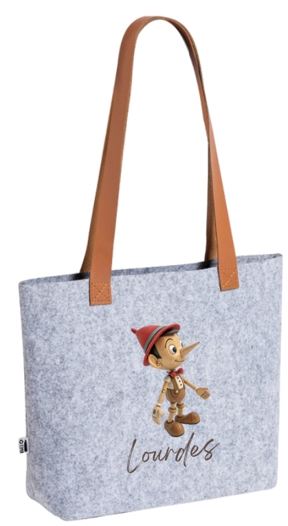 M6- BOLSO FIELTRO GRIS - Imagen 2